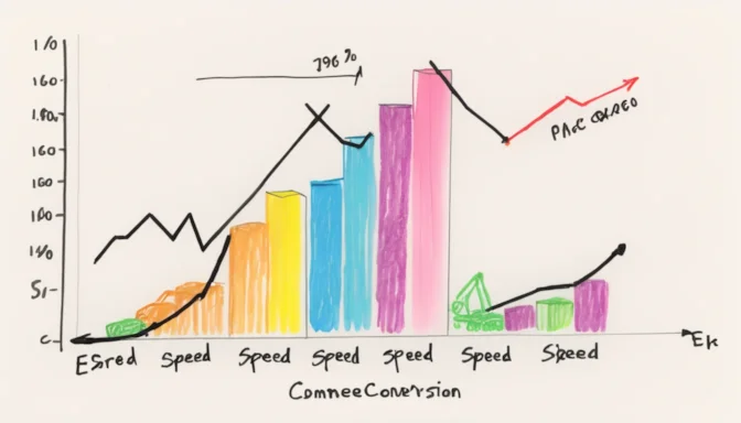 Graph correlating fast page speed with high e-commerce conversion rate