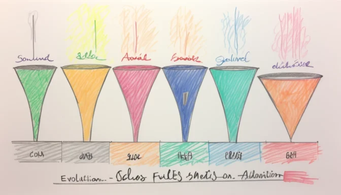 Evolution of the sales funnel over time