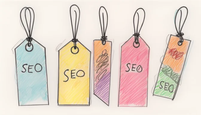 Price tags indicating the diverse costs of SEO services