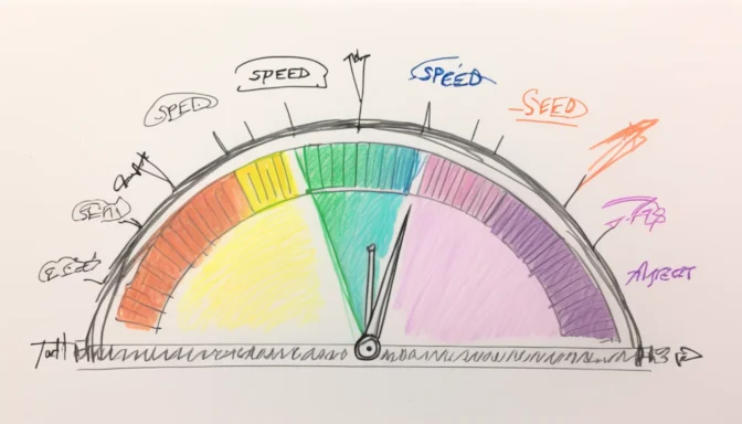 Scale displaying the importance of Speed Index in web performance