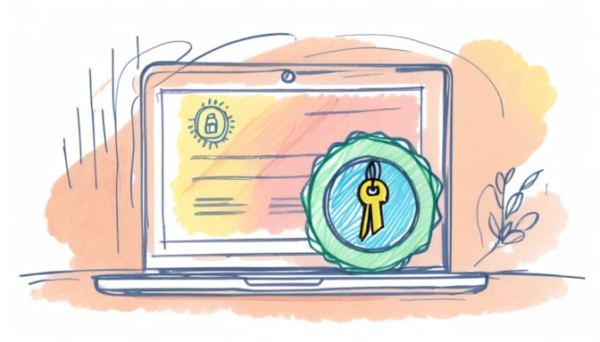 Digital certificate icon showcasing the concept of SSL Certificates