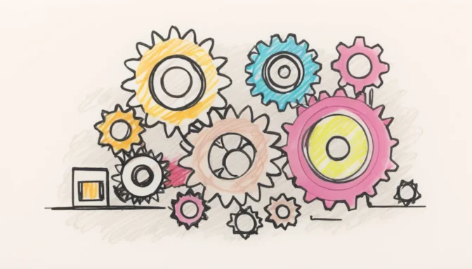 Gears and tools icon emphasizing Synthetic Monitoring processes