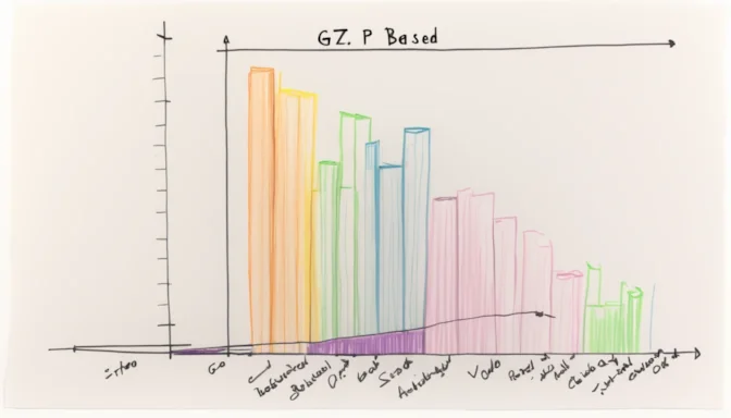 Graph illustrating the efficiency of Gzip on text-based data